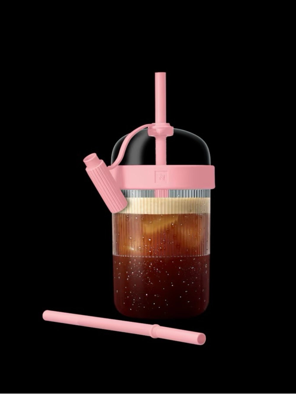 Limited Edition Nespresso Iced Tumbler in bubble gum pink